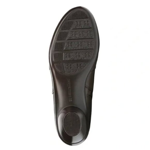 Naturalizer Haley Leather Oxford Zippered Ankle Boot 9.5 Dark Brown 2" Heels - Picture 11 of 11